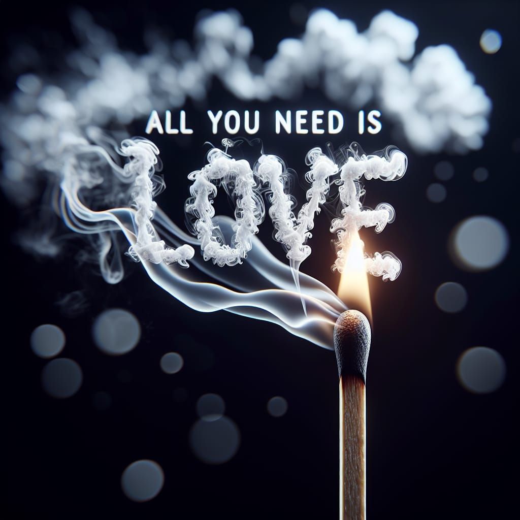 Smoke Spells Out 'Love' in High Resolution