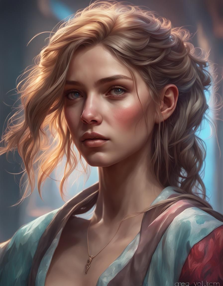 Hyperdetailed Portrait of a Girl in Art Nouveau Style