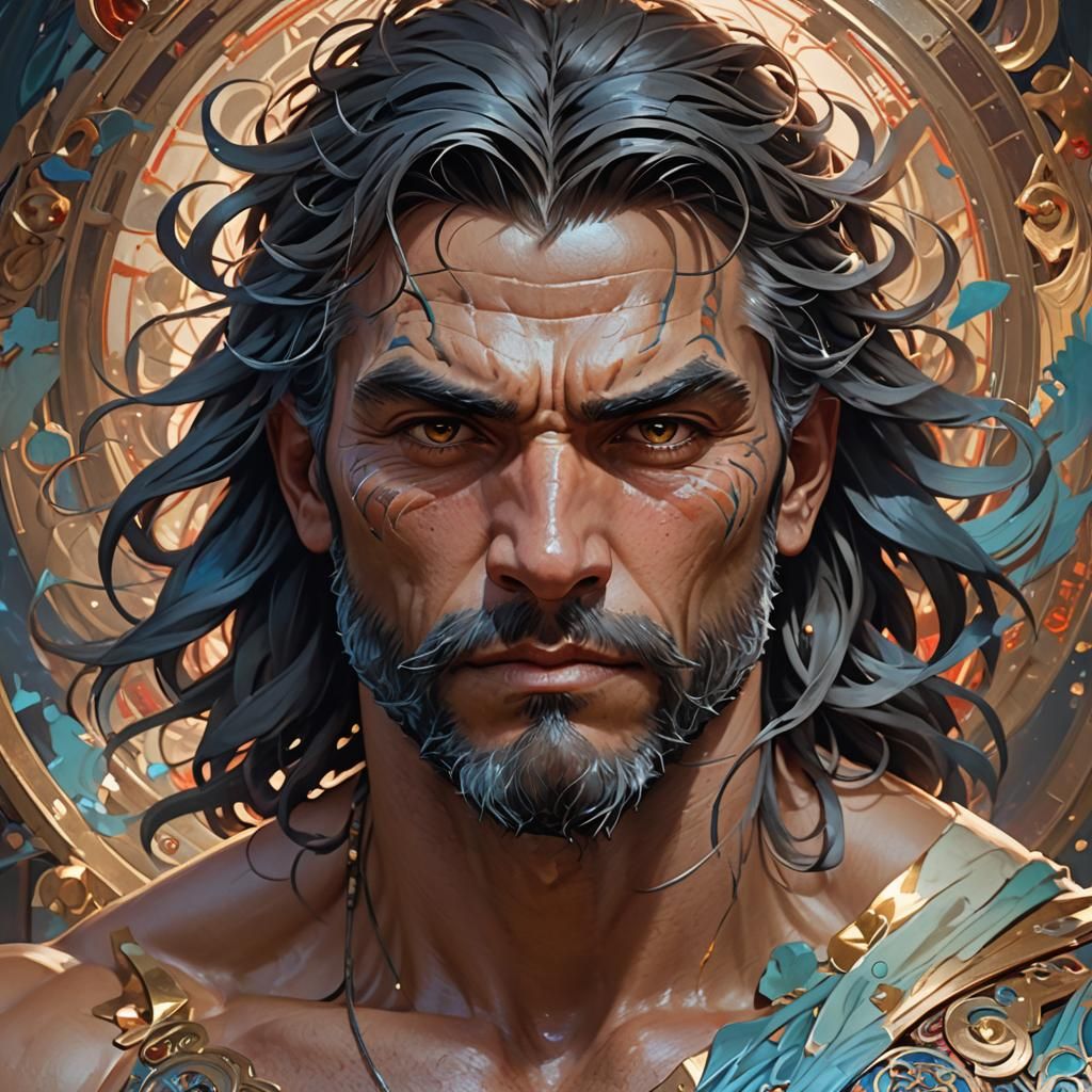 Man with Inner Strength: Hyperdetailed Portrait