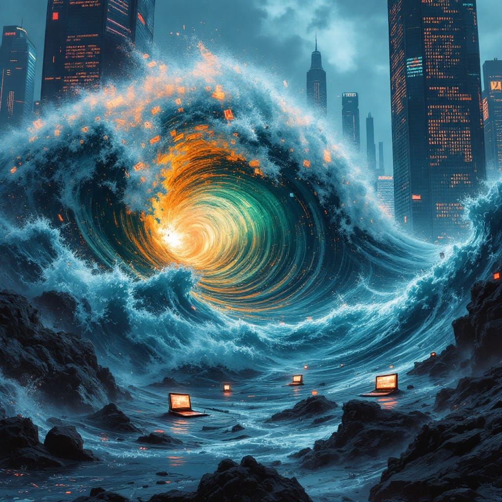 Cybersecurity Apocalypse in a Futuristic Metropolis