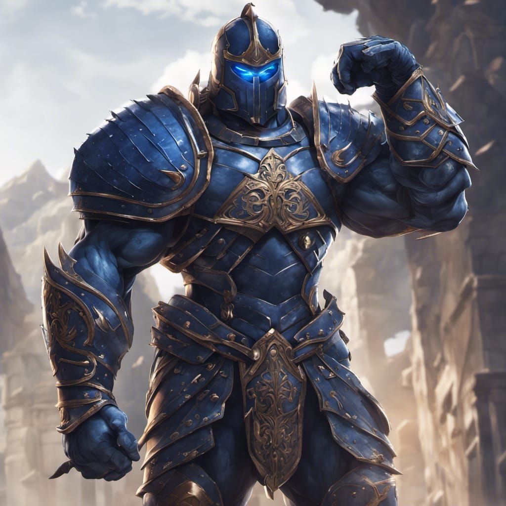 Armored Knight in Detailed Digital Matte Painting