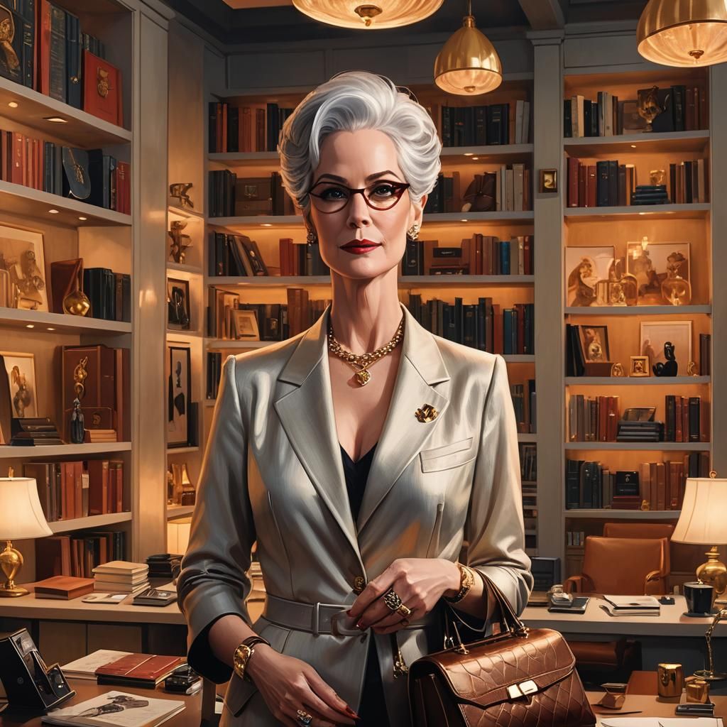 Miranda Priestly in Opulent Editorial Setting