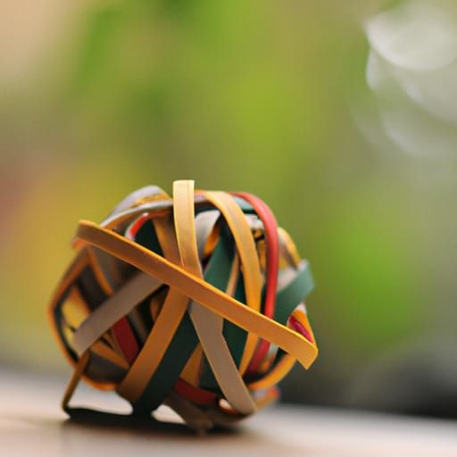 Professional Photo of a Giant Rubber Band Ball