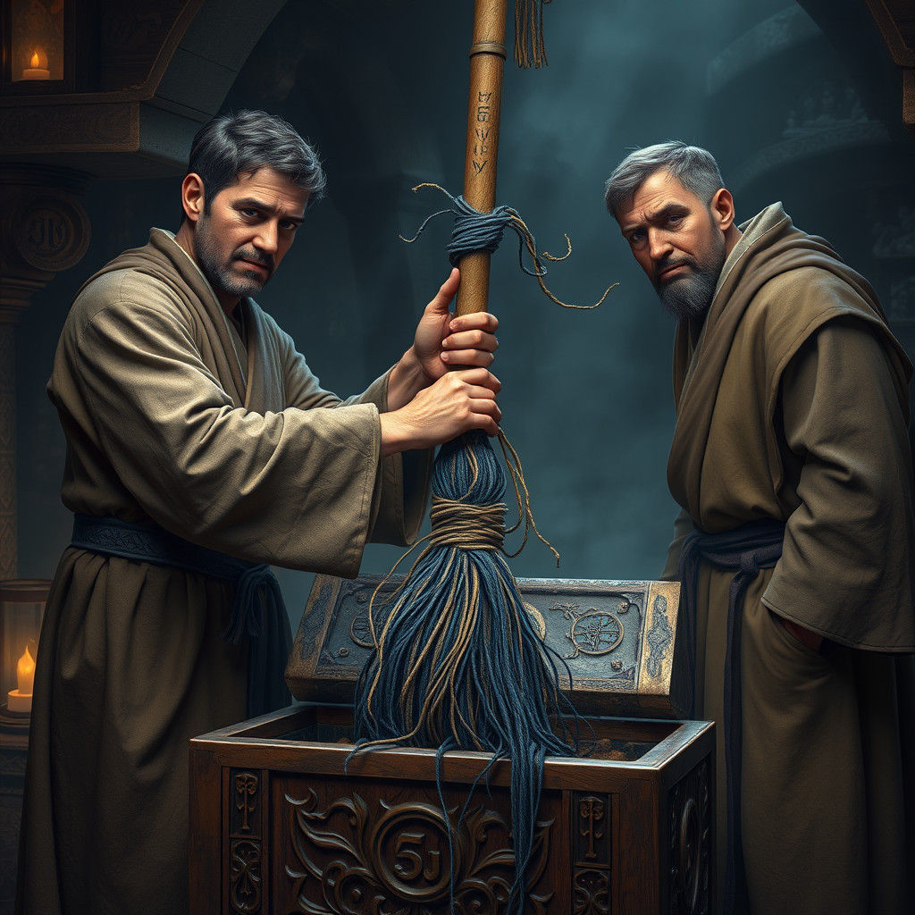 Mystical Discovery: Men Uncover Magic Mop