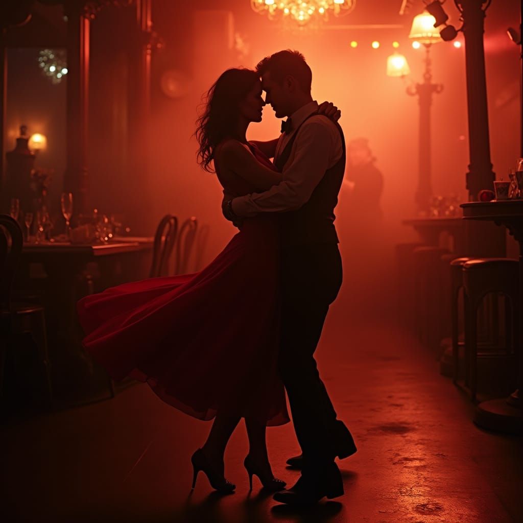 Passionate Tango Dancers in Buenos Aires Club