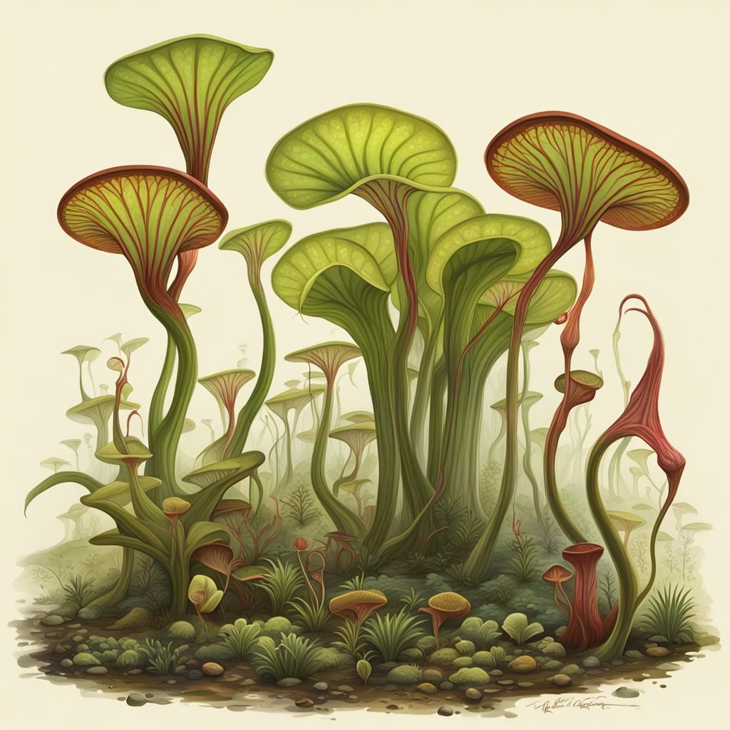 Alien Exoplanet with Carnivorous Plants and Lifeforms