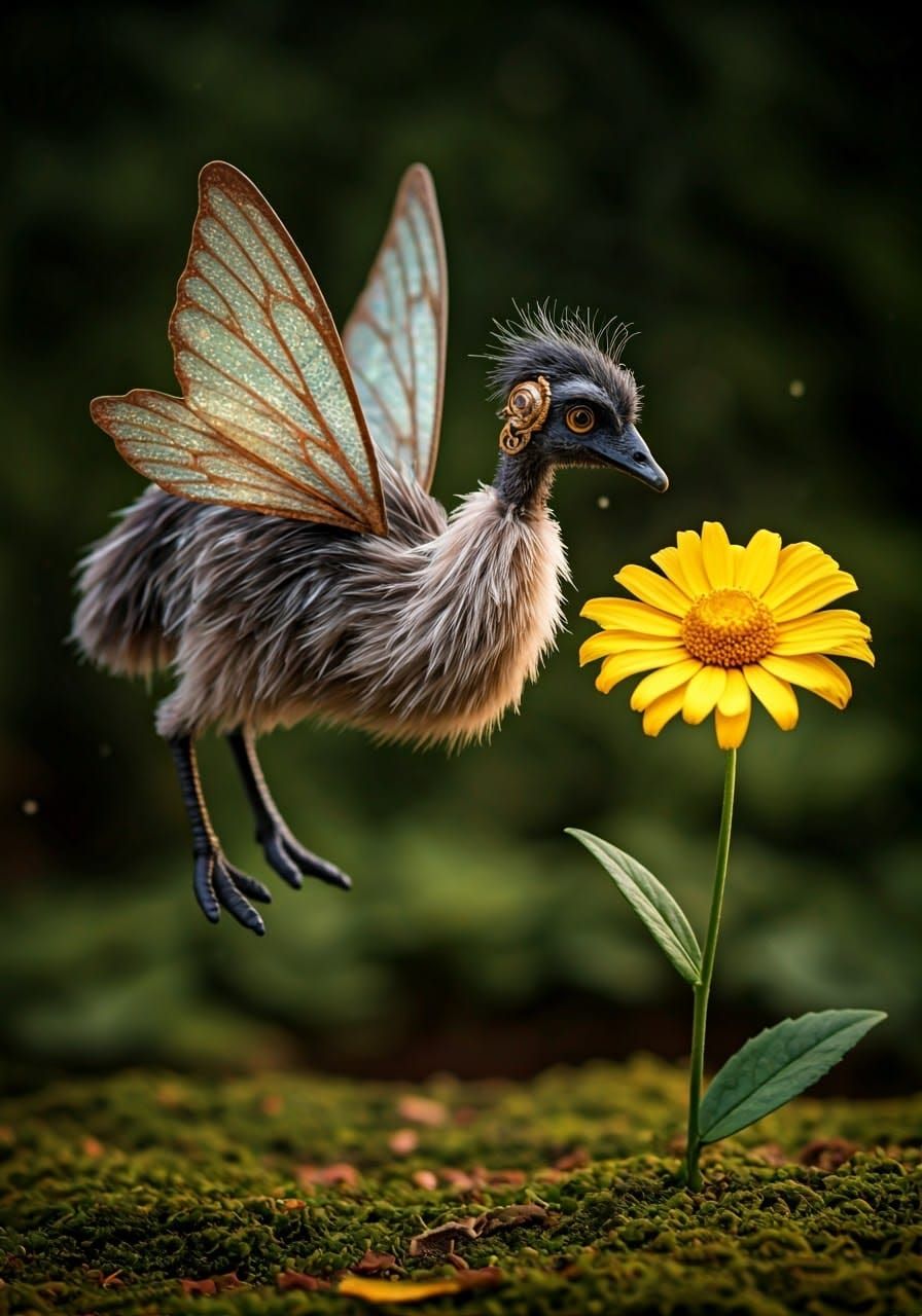 Steampunk Fairy Emu at Fantasy Party