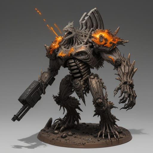 Brutal Mortarbulk Monster with Scrap Metal Armor
