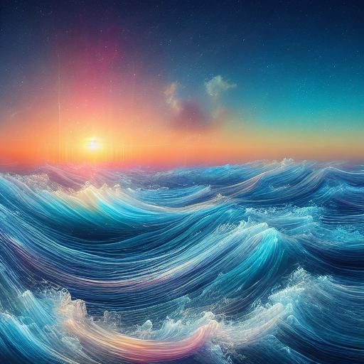 Woman, Sailboat, and Moon in Anime Style