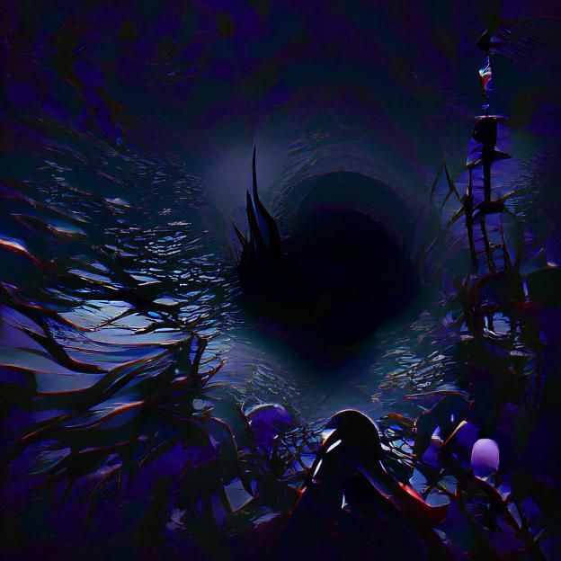 Deep Dark Abyss: AI Generated Image
