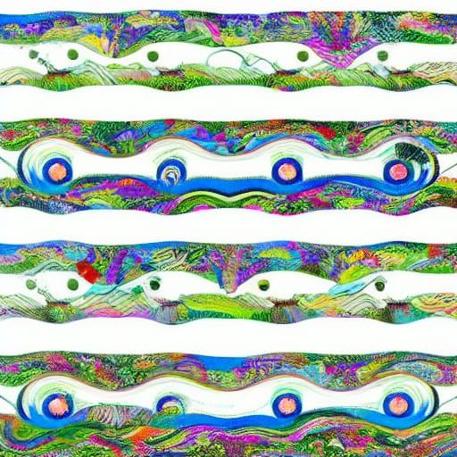 Vibrant Kaleidoscopic Garden in Pop-Art Style