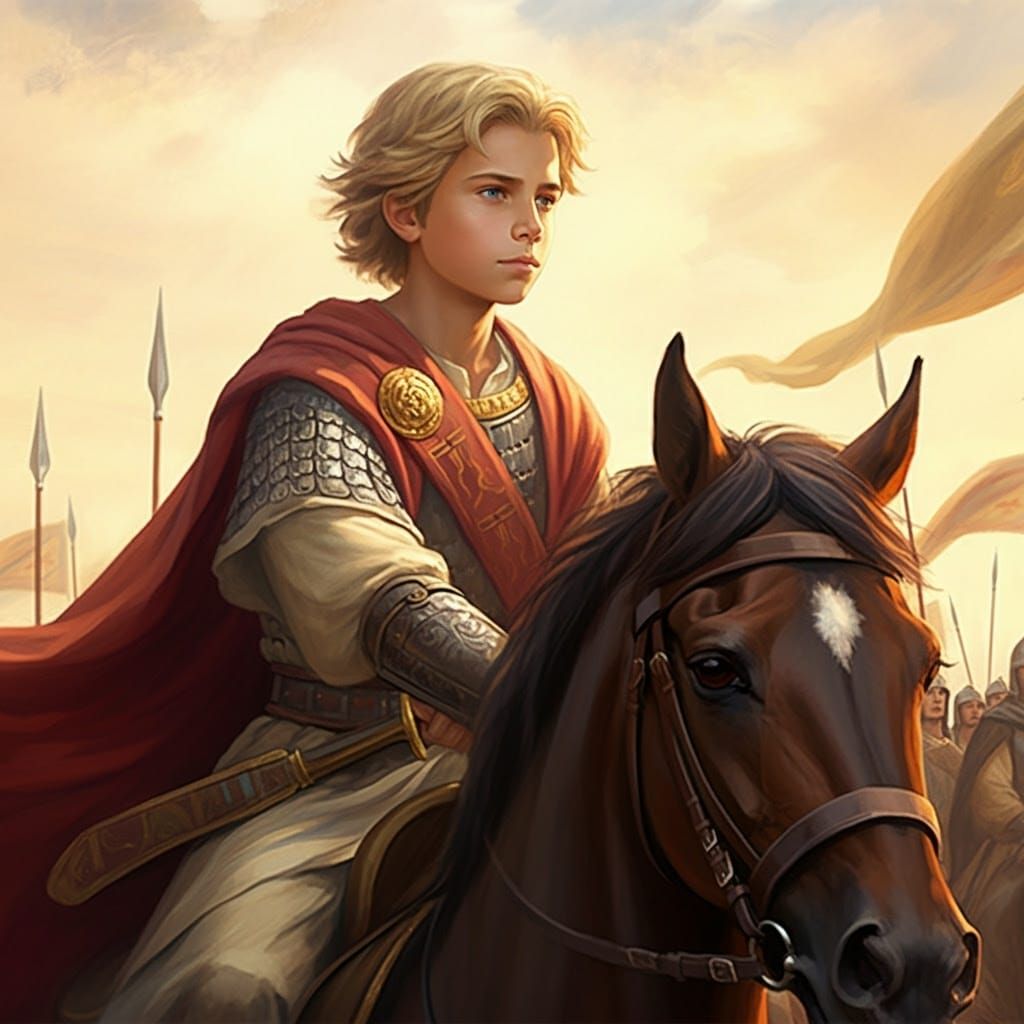 Majestic Renaissance Prince Rides into the Horizon