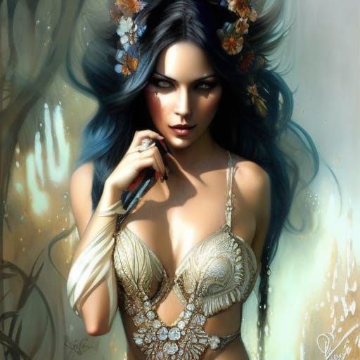 Beautiful Neovictorian Woman Portrait in Artgerm Style