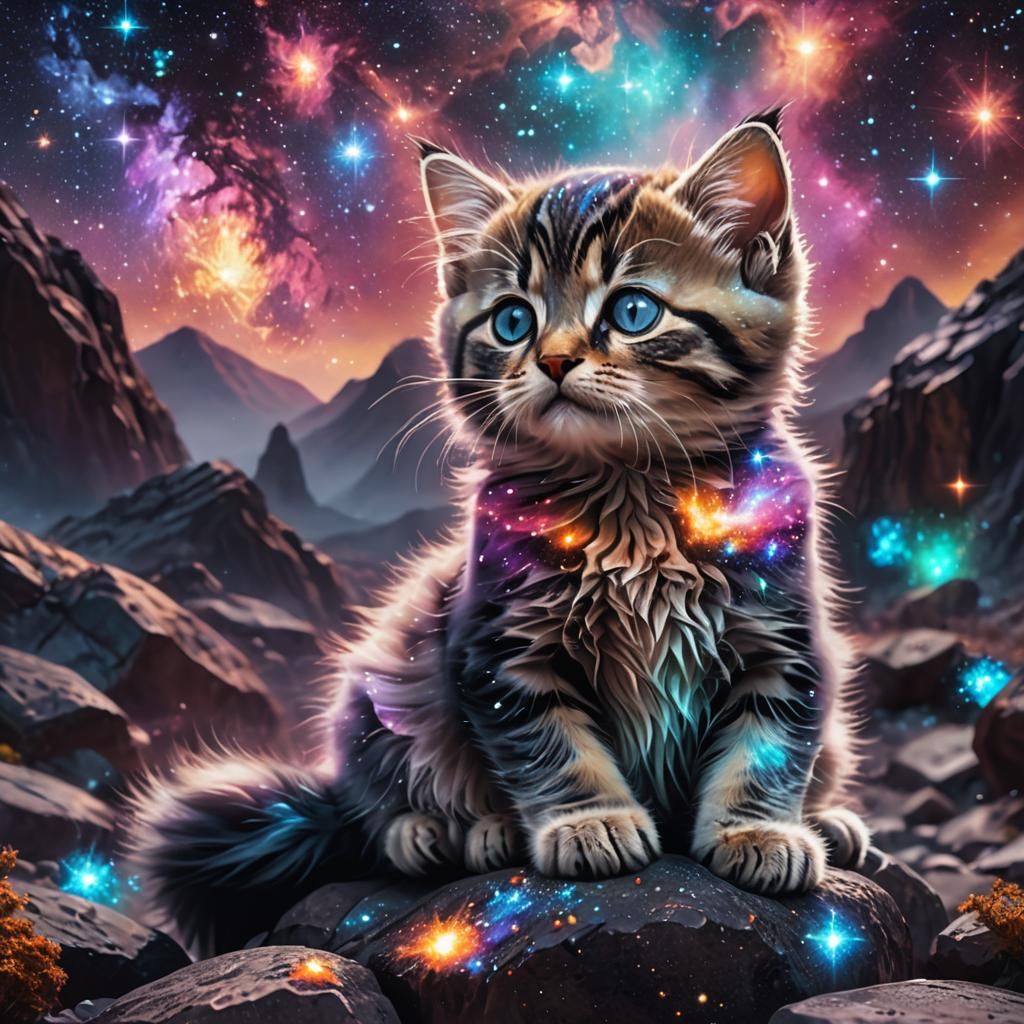 Galactic Kitten: A Digital Matte Painting