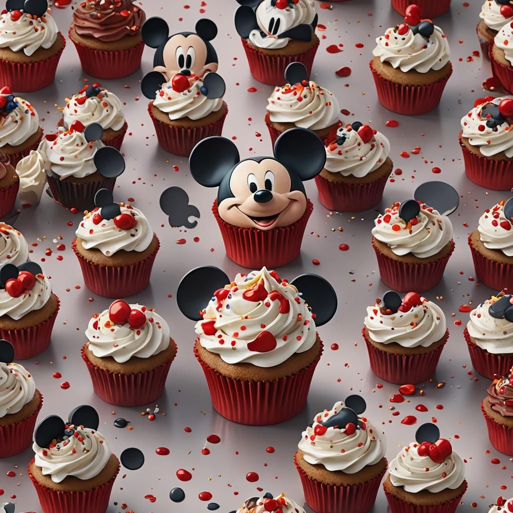 Mickey Mouse Cupcake Portrait in Unreal Engine 5
