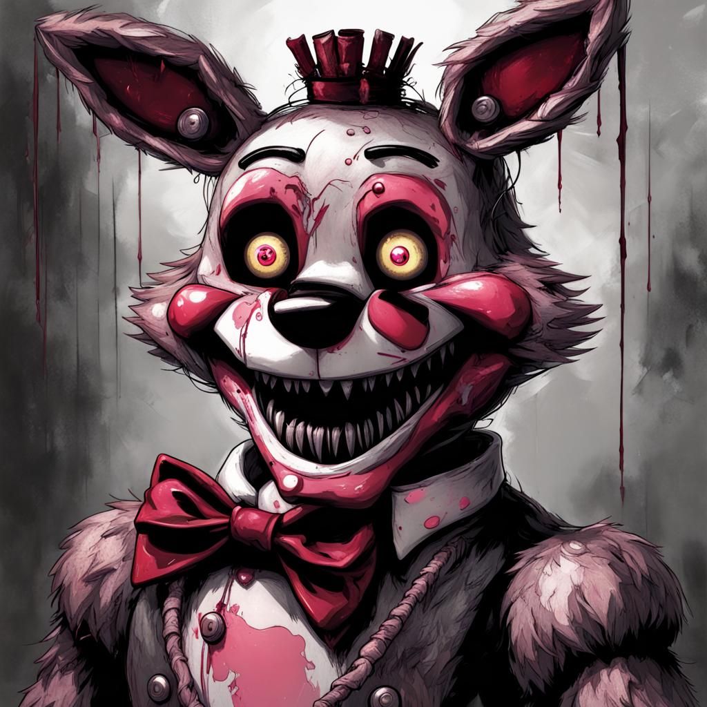 Fearsome Animatronic Horror in Engraving Style