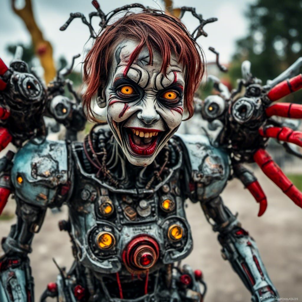 Techno Zombie Giggling Angel