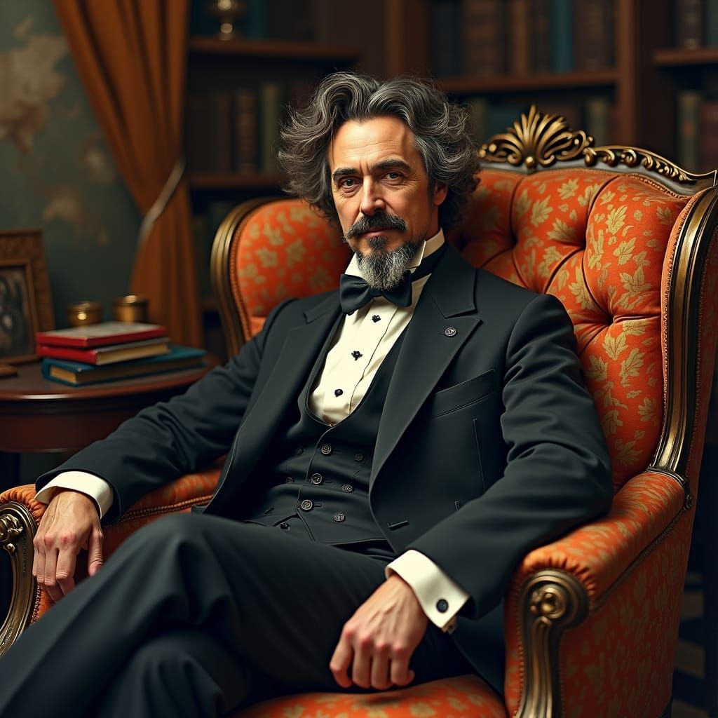 Elegant Victorian Gentleman in Ornate Setting