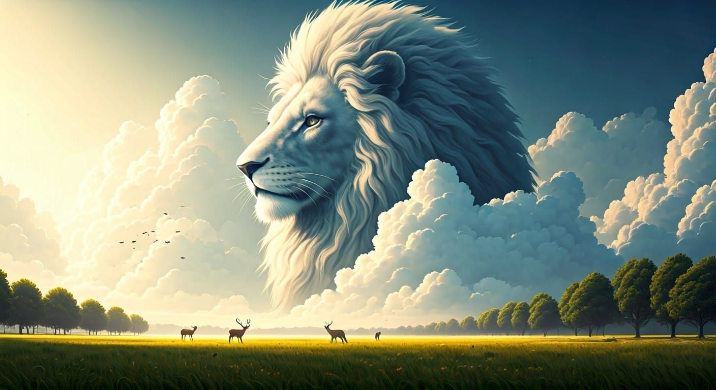 Majestic Lion Clouds in Hyper-Realistic 8K