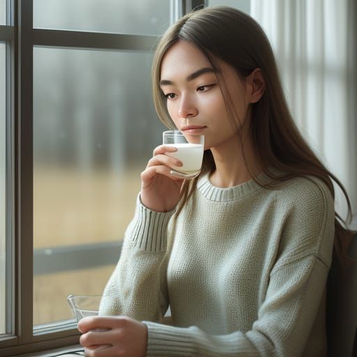 Serene Woman in Warm Light