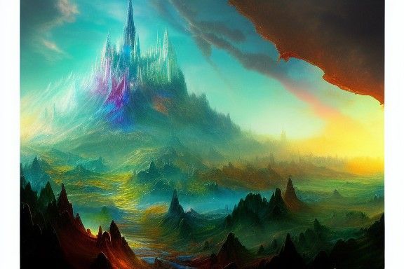 Ethereal Kingdom in Dripping Acrylics