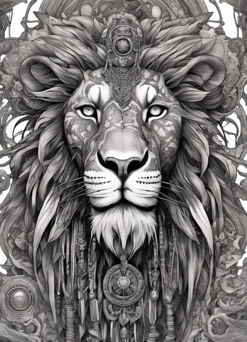 Lion Pirate Shaman: Psychedelic Burning Man Art