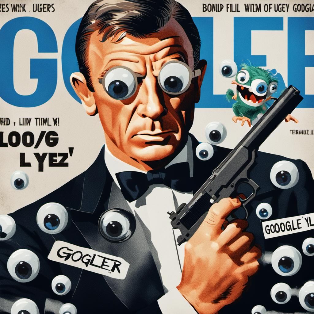 James Bond with Googly Eyes: Cinematic Film Still