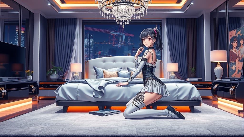 Harajuku Woman in 2.5D Anime Art Style