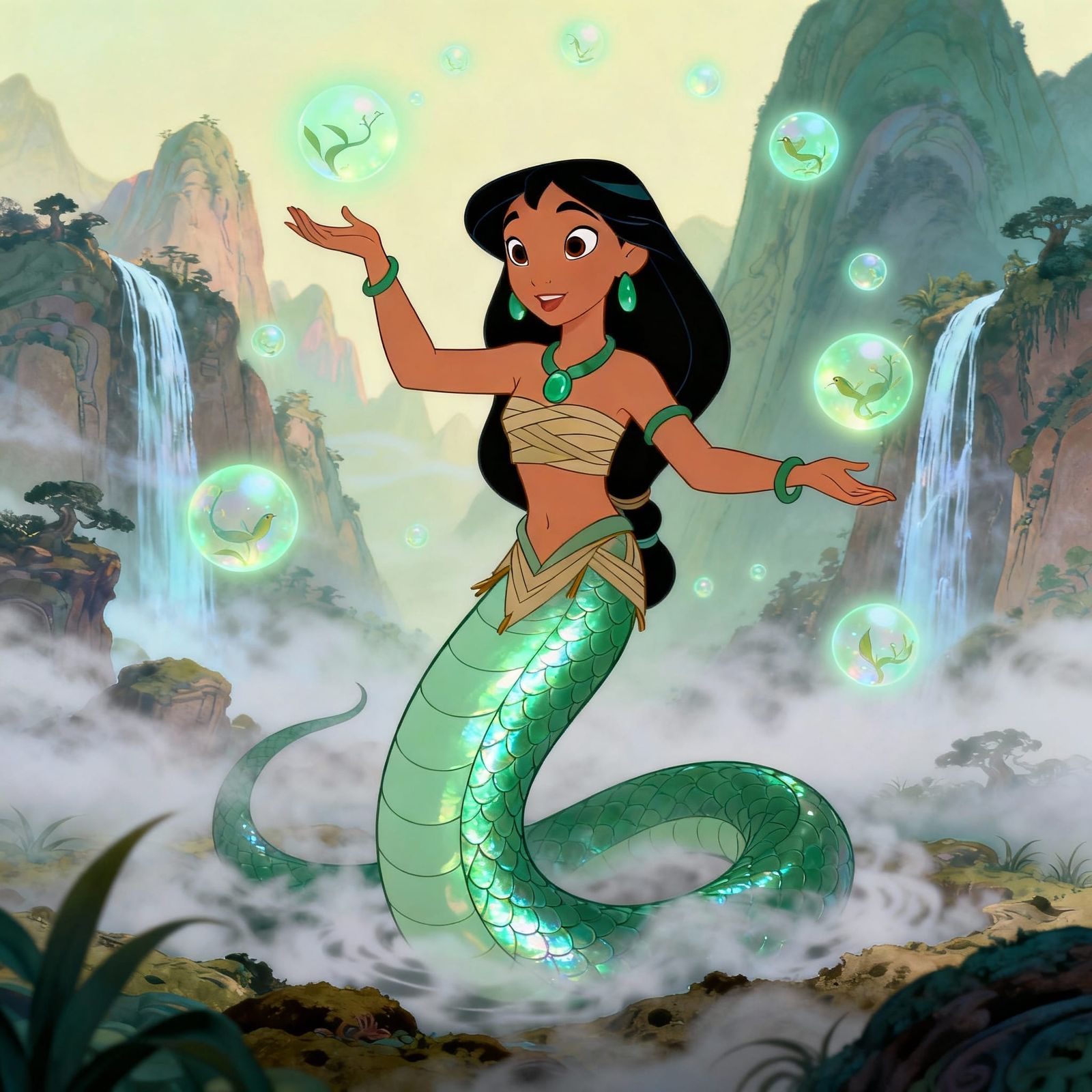 Nüwa Goddess Emerges from Primordial Earth in Disney Animati...