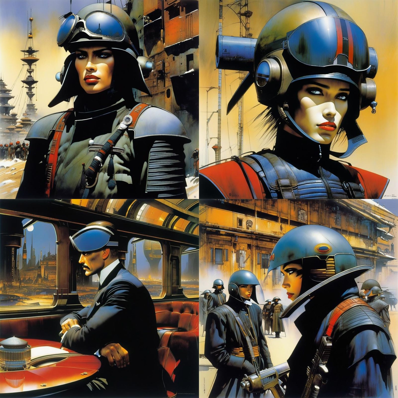 Enki Bilal Inspired Surrealist Comic Art