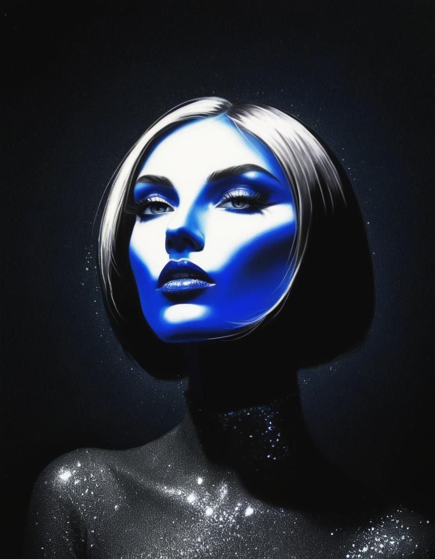 Glassy Screen Painting with Diamond Pointillé