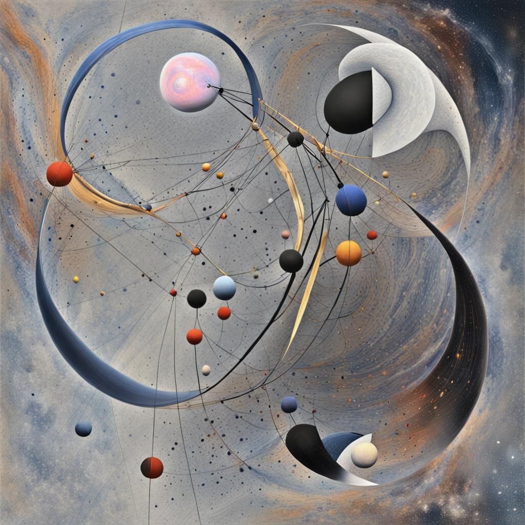 Abstract Art Inspired by Hilma af Klint and Joan Miro