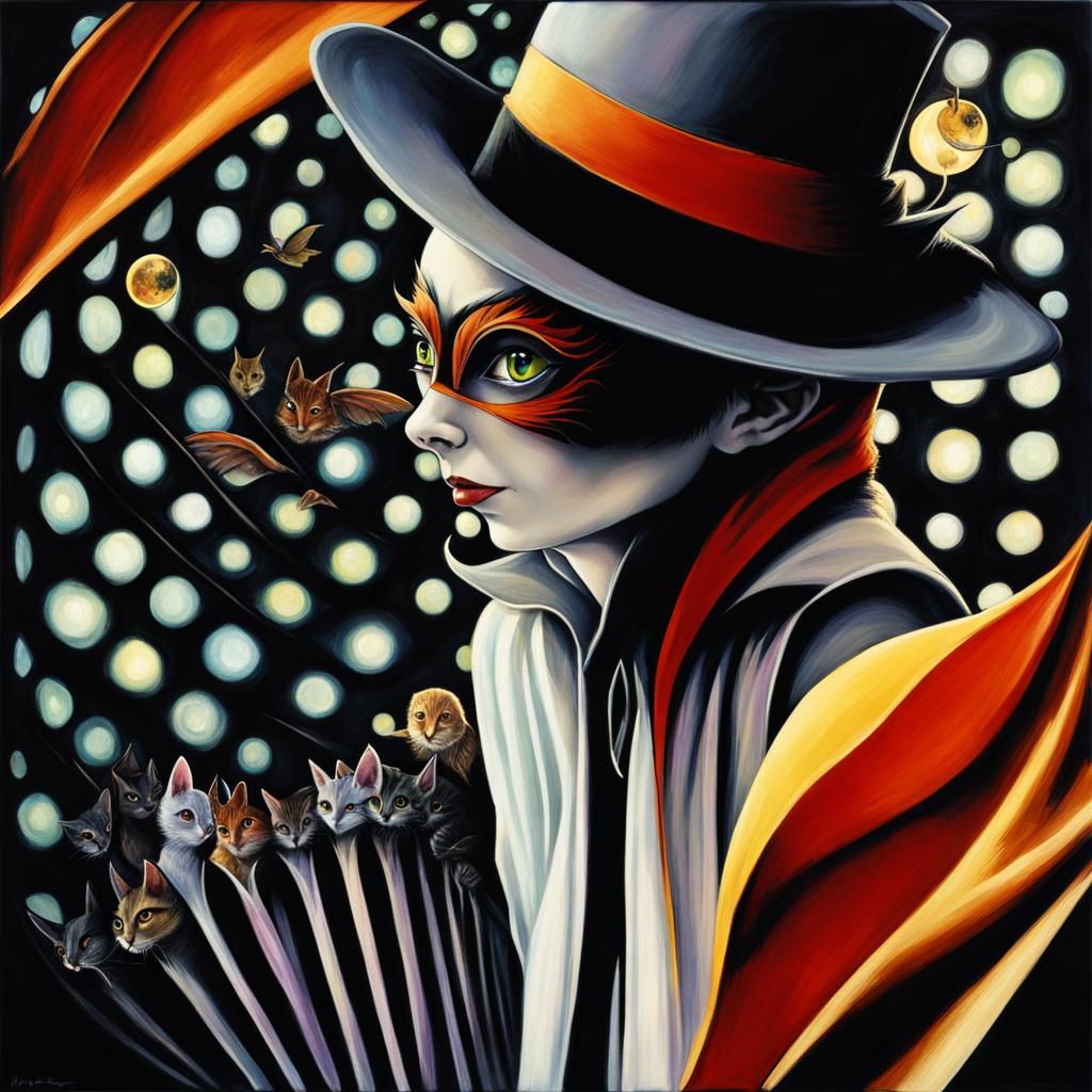 fey magician  surrounded by creature of the dusk, cat like fairy rabbit fey creatures, shadow , protectors seen in shado...