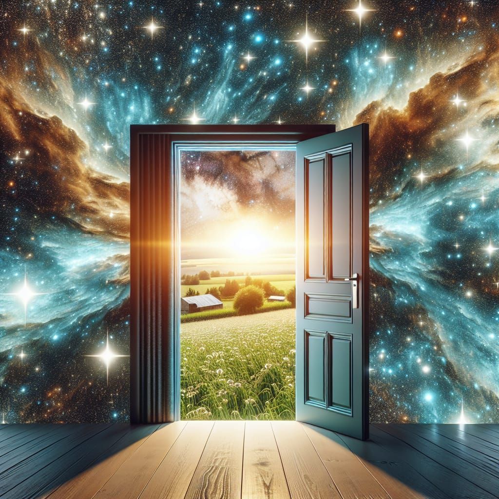 Cosmic Doorway to a Summer Landscape