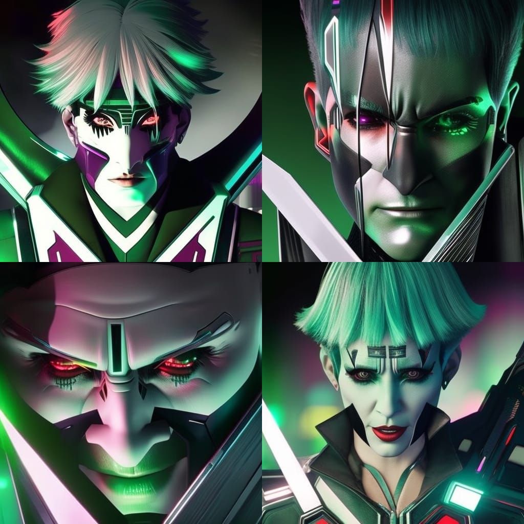 Sad Clown in Cyberpunk City of 2099