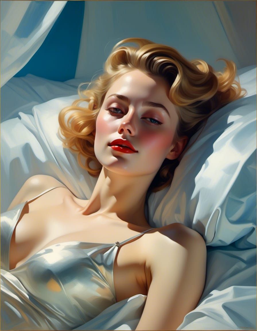 Cryo-Beauty: Futuristic Portrait in Glass Cocoon