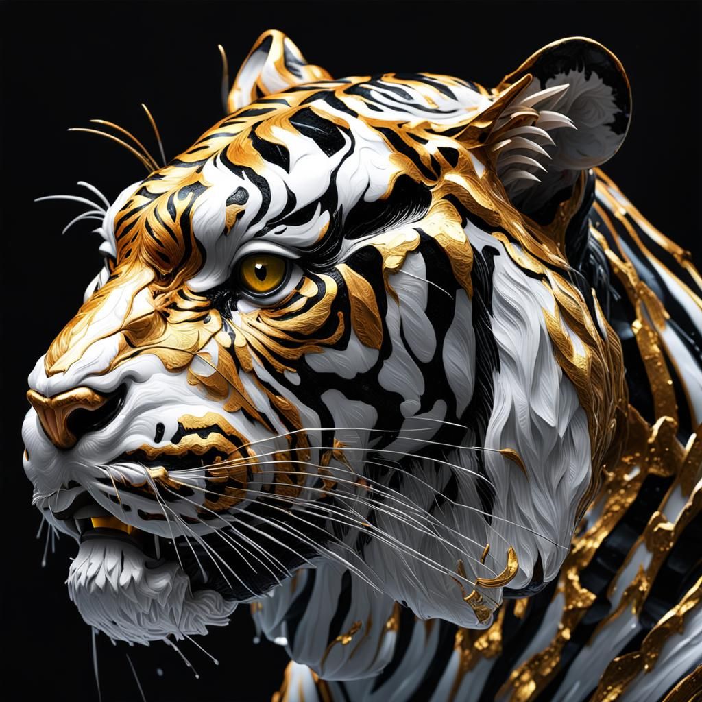 Glassblower's Tiger: A Hyperrealistic 3D Render