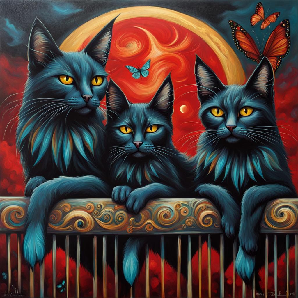 Three wise cats