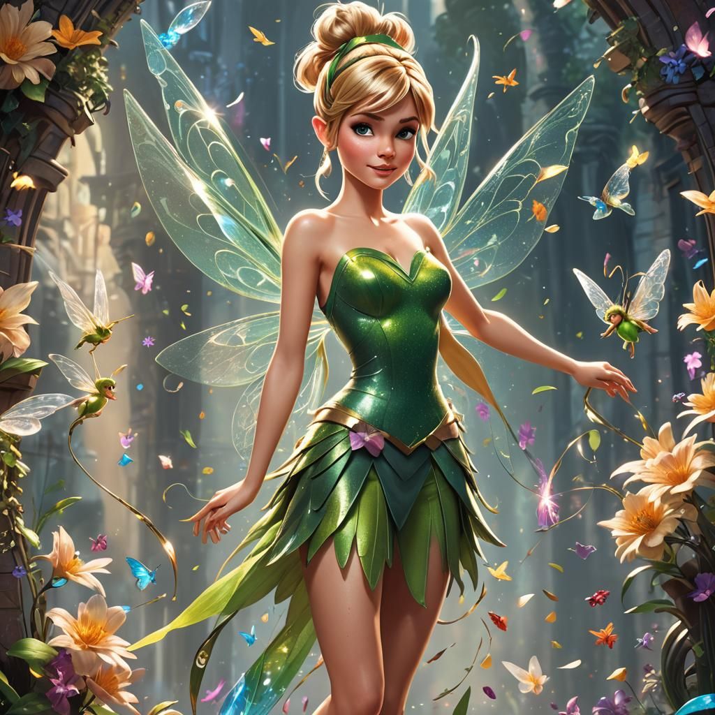 Tinkerbell Modern Art Portrait in 8k Resolution