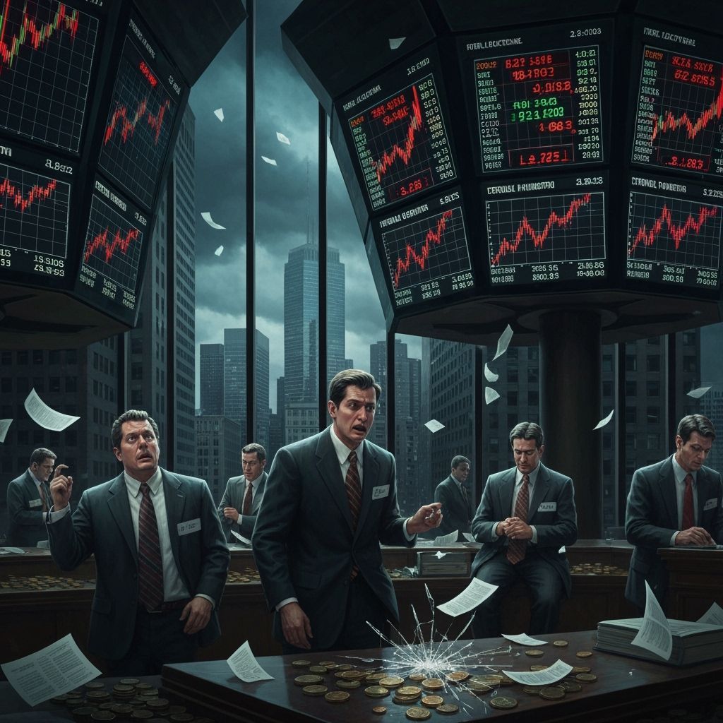 Stock Exchange Market Crash in Hyper-Realistic Style