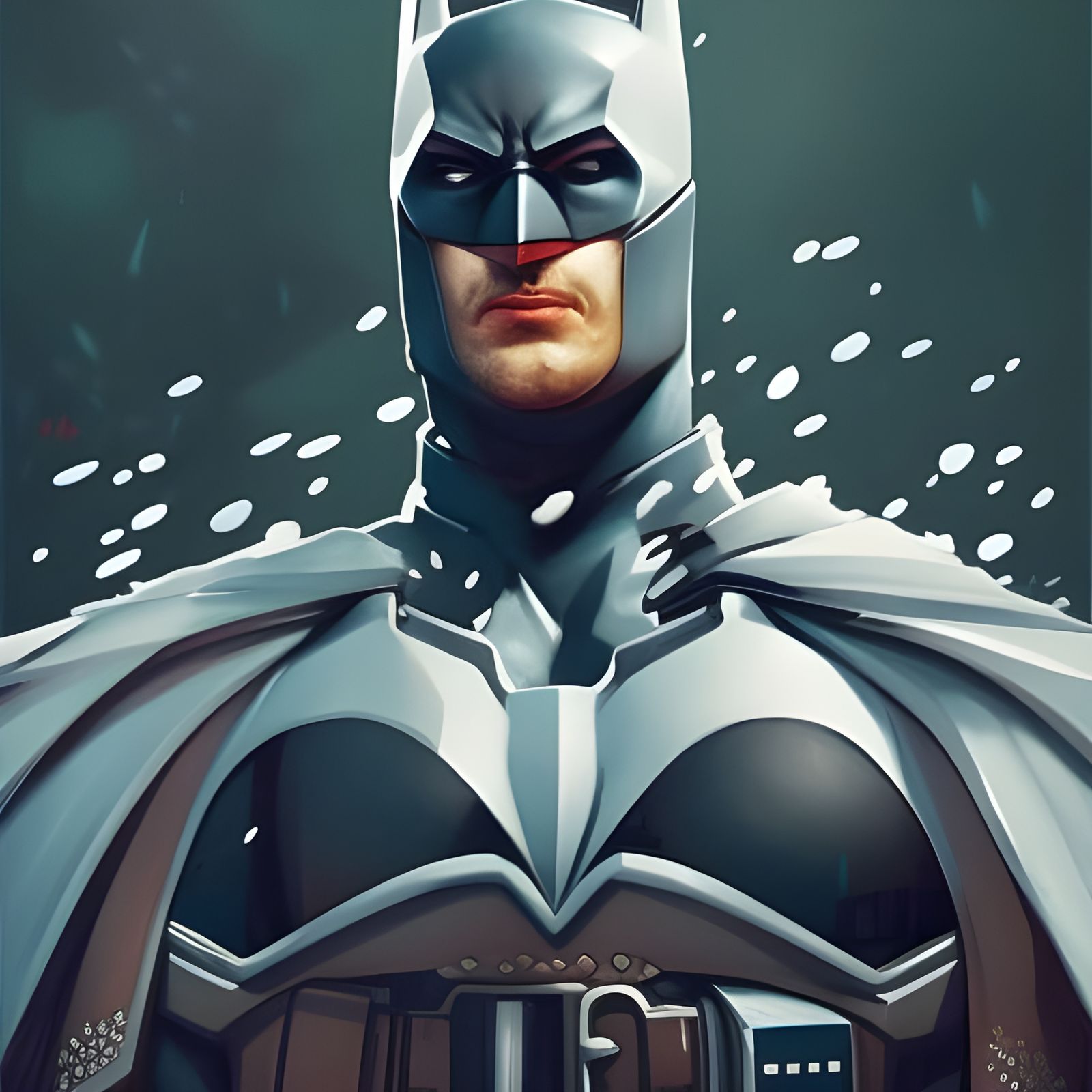 Cyberpunk Batman Portrait in High Resolution