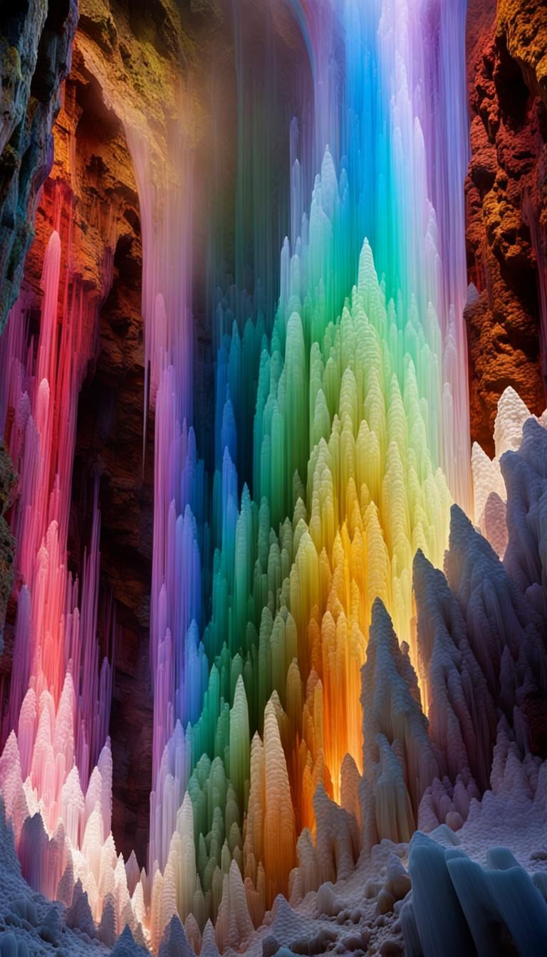 Rainbow Crystal Cave: Sparkling Cathedral of Colors