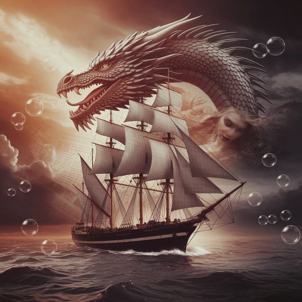 Dragon and sailboat