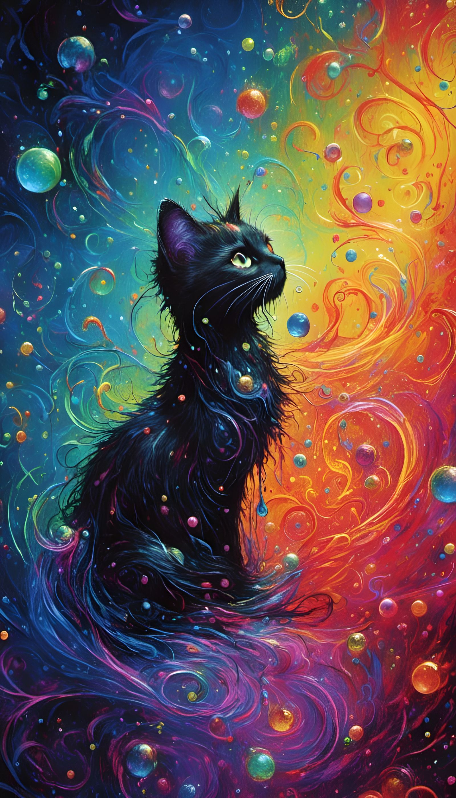 Black Cat Rainbow #2