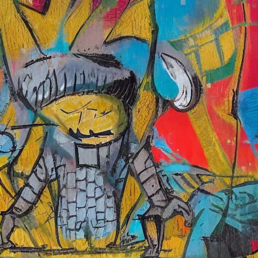 Hedgehogs Liberating Slugs: Cubist Byzantine Street Art