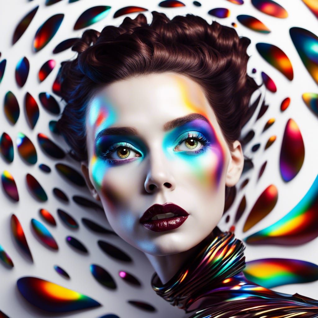 Abstract Levitation with Iridescent Skin