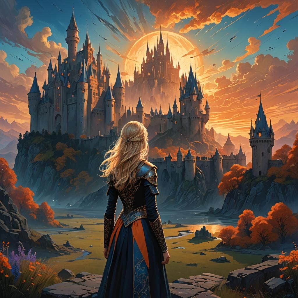 Fantasy Castle Under Siege: A Matte Painting