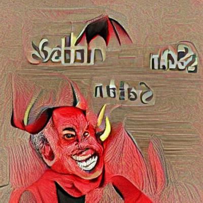 Dramatic Depiction of Satan in Dark Tones