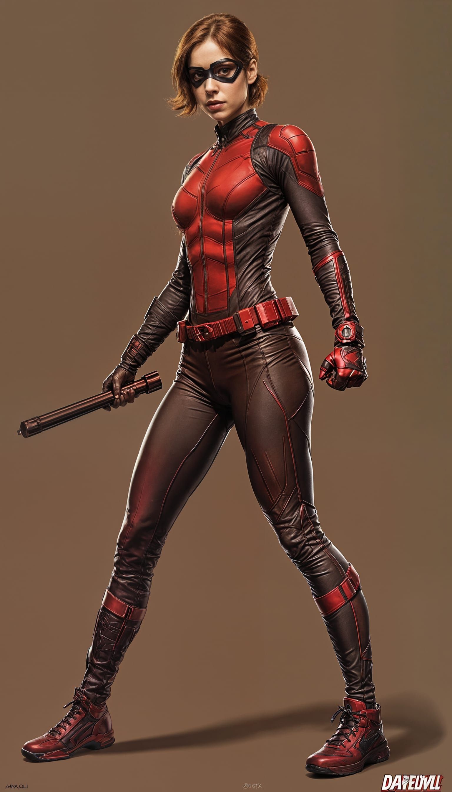 Female Daredevil in Tactical Suit, Frank Miller Art