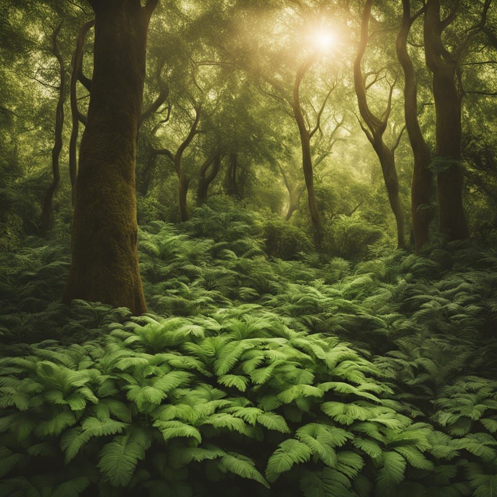 Woodland Portrait in Intense Bokeh